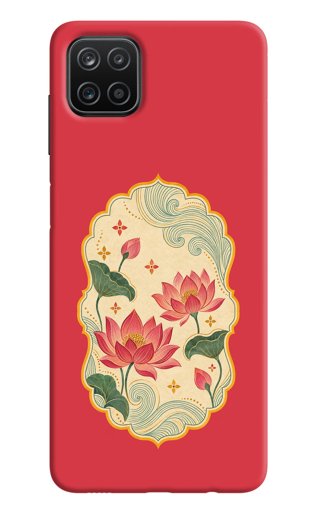 Pink Lotus Samsung A12 Hard Case Back Cover by Casekaro