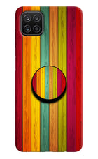 Multicolor Wooden Samsung A12 Pop Case by Casekaro