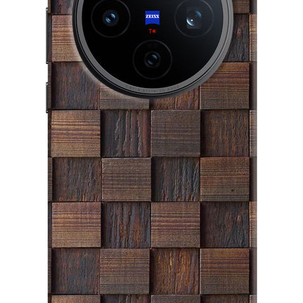 Wooden Cube Design Vivo X200T Back Cover