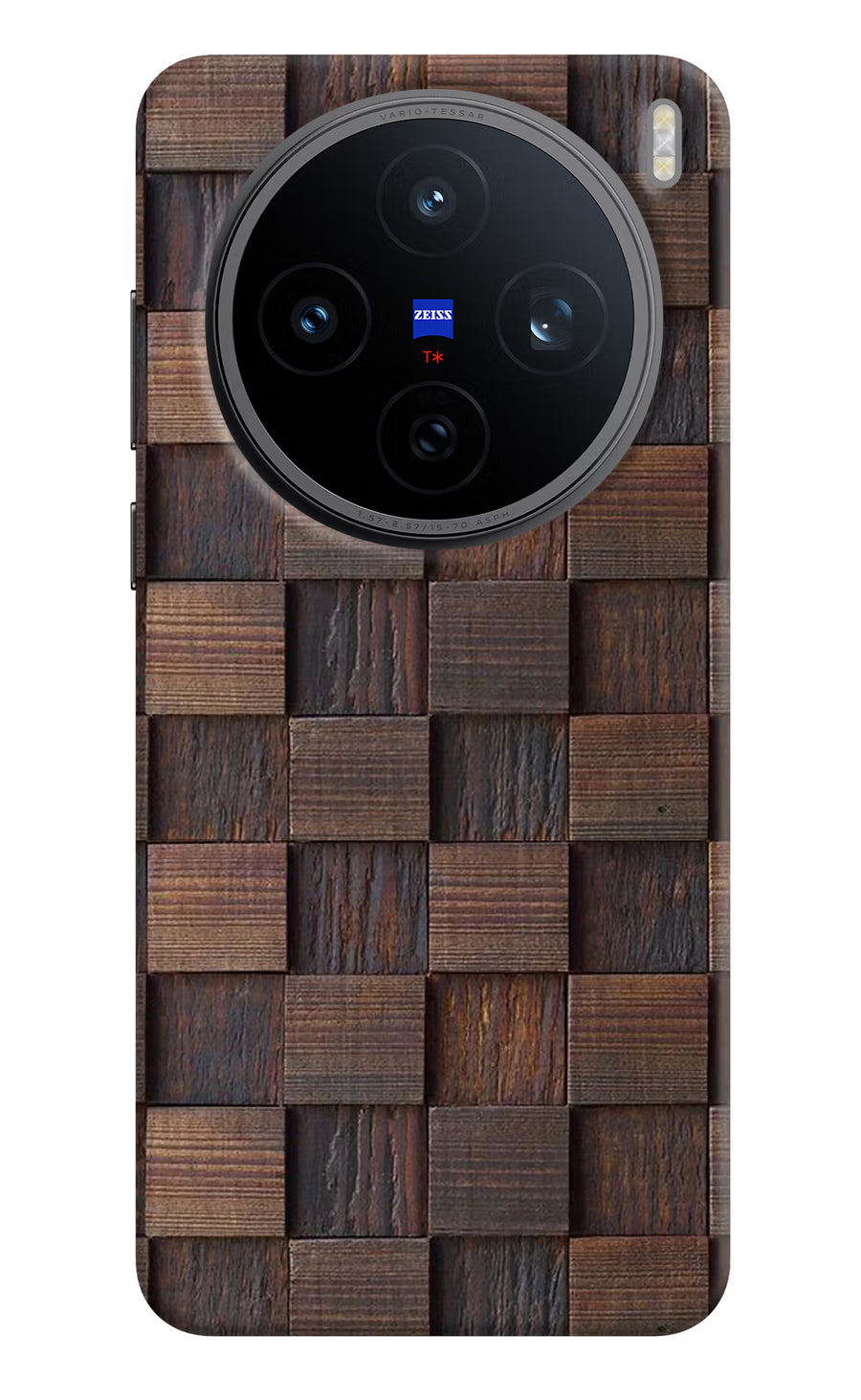Wooden Cube Design Vivo X200T Back Cover, Hard case