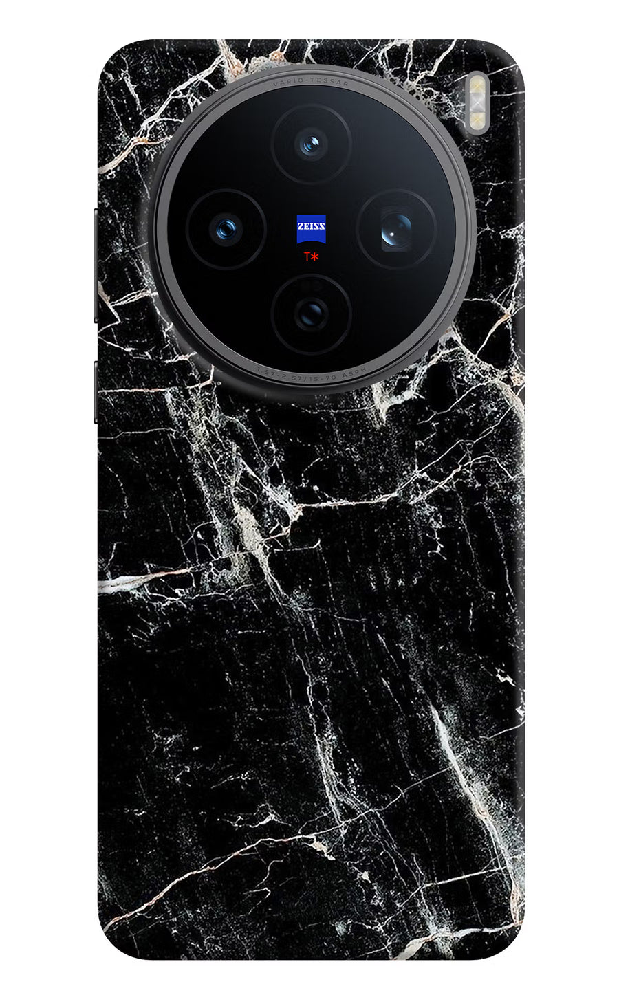 Black Marble Texture Vivo X200T Back Cover, Hard case