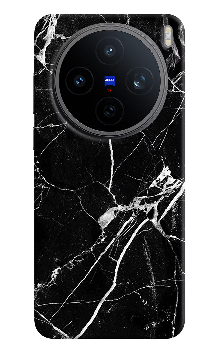 Black Marble Pattern Vivo X200T Back Cover, Hard case