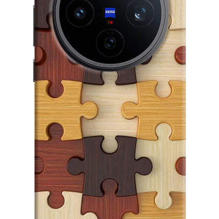 Wooden Puzzle Vivo X200T Back Cover
