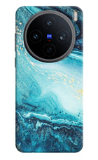 Blue Glitter Marble Vivo X200T Back Cover