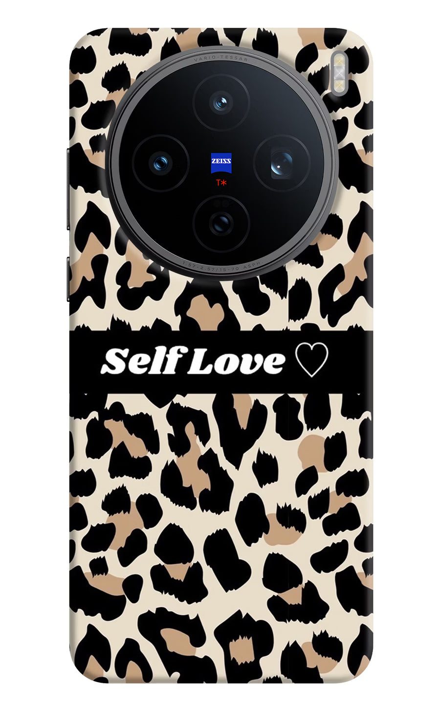 Leopard Print Self Love Vivo X200T Back Cover, Hard case