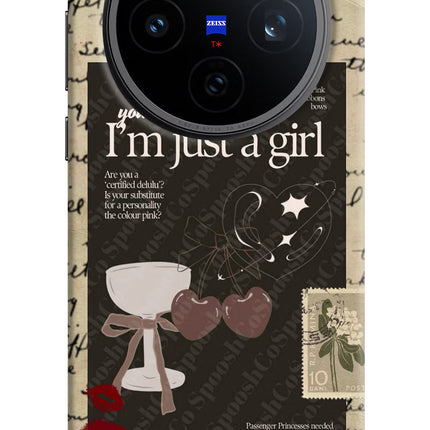 I am just a girl Vivo X200T Back Cover