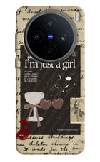 I am just a girl Vivo X200T Back Cover