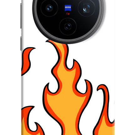 Fired Up – White Vivo X200T Back Cover