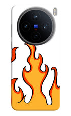 Fired Up – White Vivo X200T Back Cover