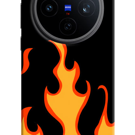 Fired Up – Black Vivo X200T Back Cover