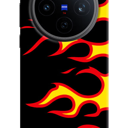 Side Sweep Flames Vivo X200T Back Cover