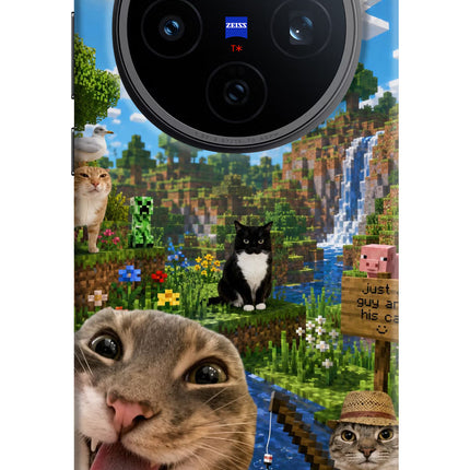 Minecraft Cat Chaos Vivo X200T Back Cover