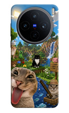 Minecraft Cat Chaos Vivo X200T Back Cover