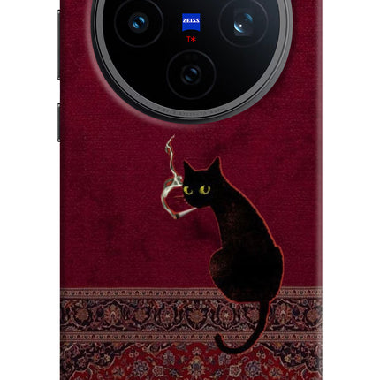 Midnight Cat Vivo X200T Hard Case Back Cover by Casekaro