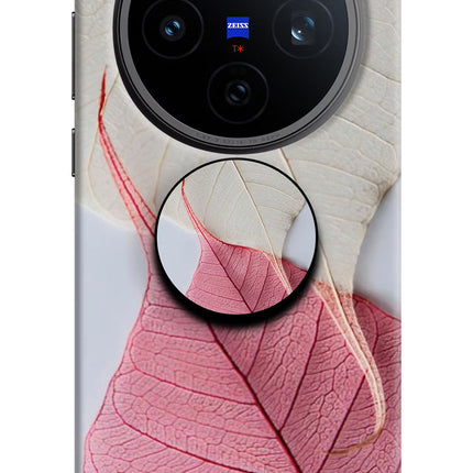White Pink Leaf Vivo X200T Pop Case