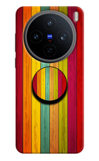 Multicolor Wooden Vivo X200T Pop Case