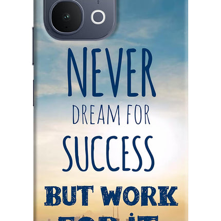 Never Dream For Success But Work For It iQOO Z11x 5G Back Cover