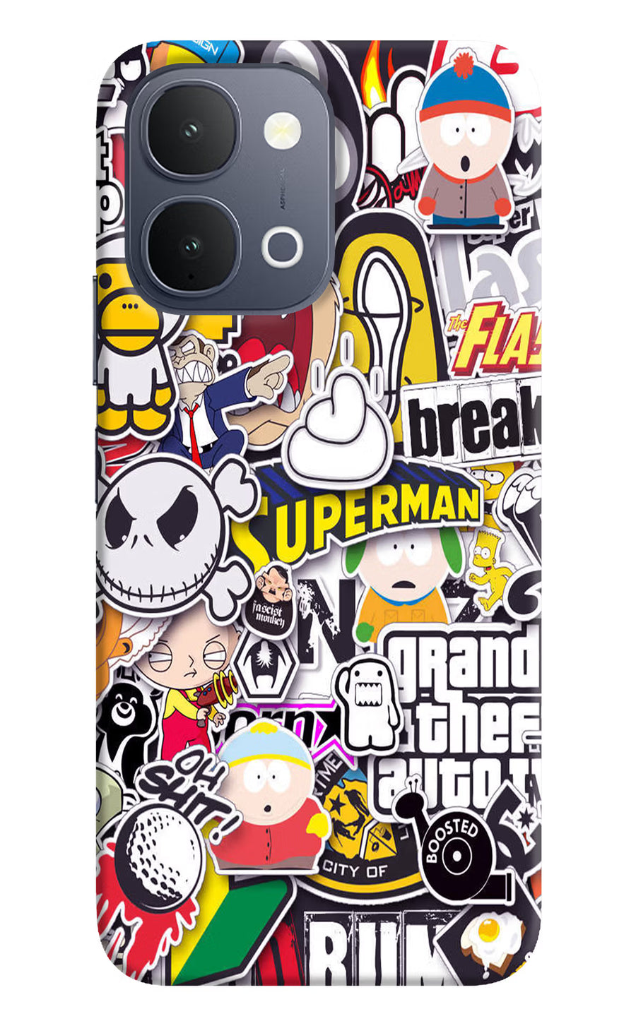 Sticker Bomb iQOO Z11x 5G Back Cover, Hard case