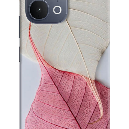 White Pink Leaf iQOO Z11x 5G Back Cover