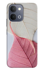 White Pink Leaf iQOO Z11x 5G Back Cover