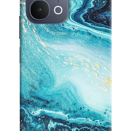 Blue Glitter Marble iQOO Z11x 5G Back Cover