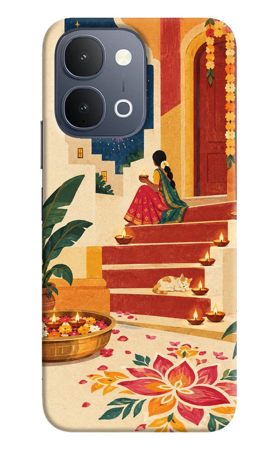 Diwali Rangoli iQOO Z11x 5G Back Cover, Hard case
