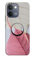 White Pink Leaf iQOO Z11x 5G Pop Case