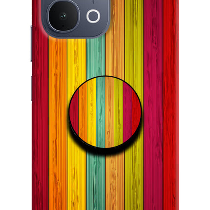 Multicolor Wooden iQOO Z11x 5G Pop Case
