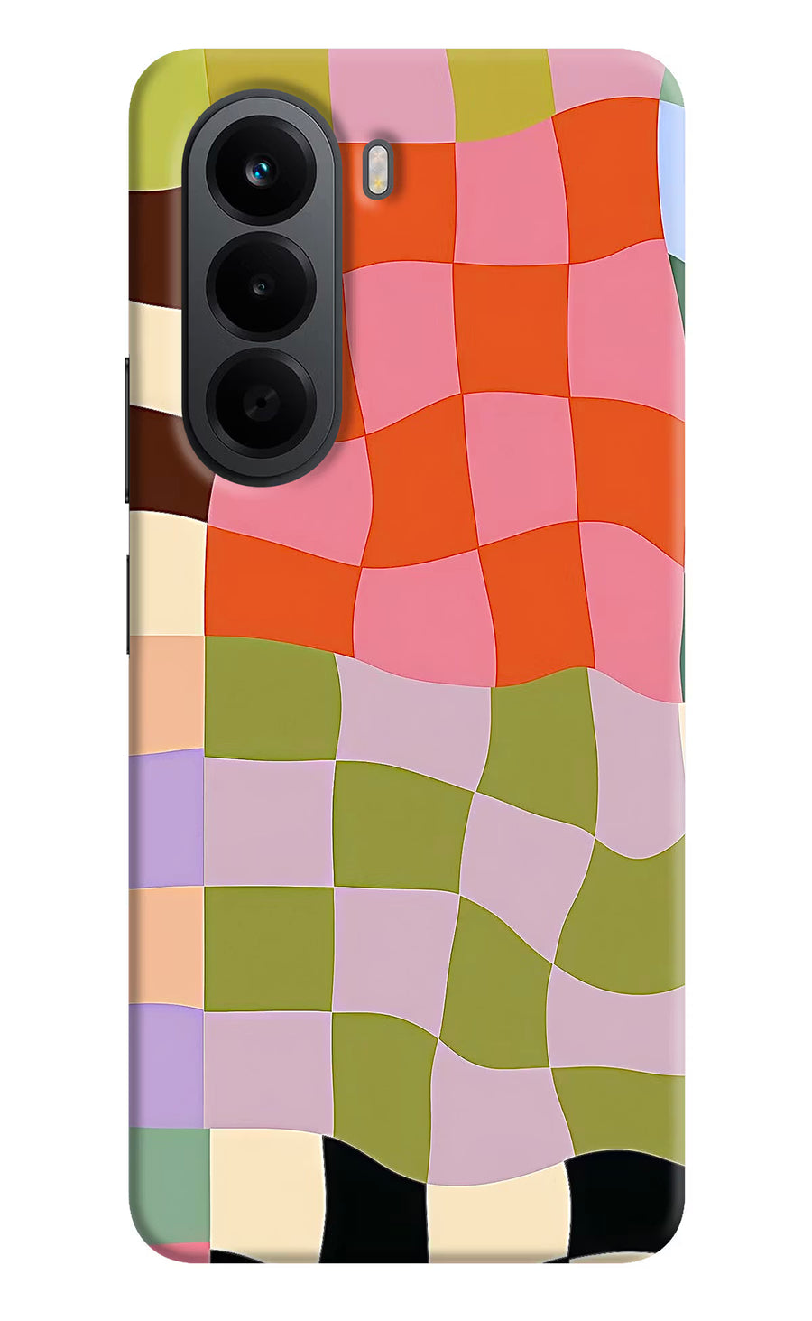 Wavy Grid OnePlus Nord CE6 Lite Back Cover, Hard case