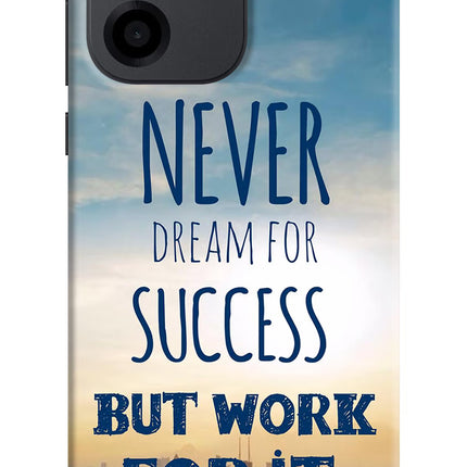 Never Dream For Success But Work For It OnePlus Nord CE 6 Back Cover