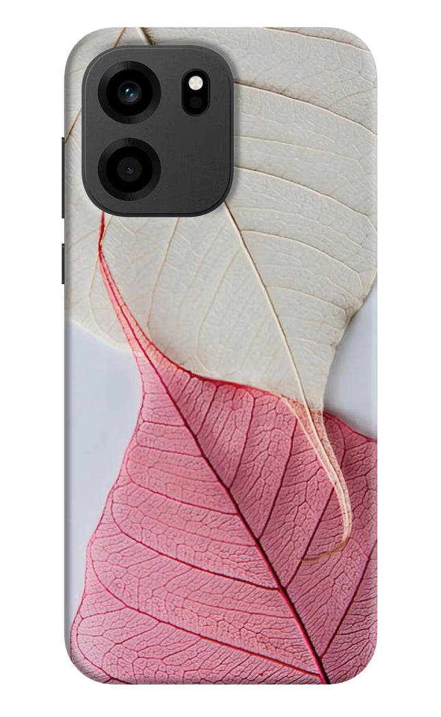 White Pink Leaf OnePlus Nord CE 6 Hard Case Back Cover by Casekaro