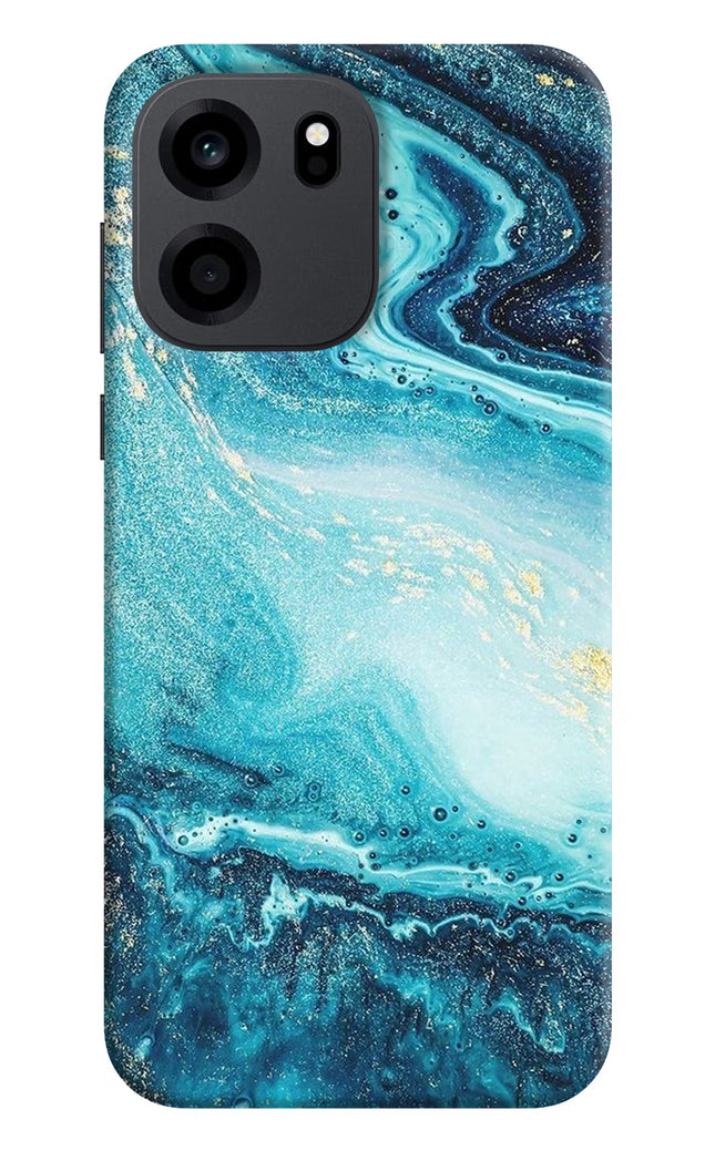 Blue Glitter Marble OnePlus Nord CE 6 Hard Case Back Cover by Casekaro