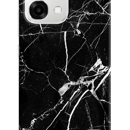 Black Marble Pattern Oppo F33 5G Back Cover
