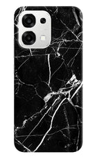 Black Marble Pattern Oppo F33 5G Back Cover