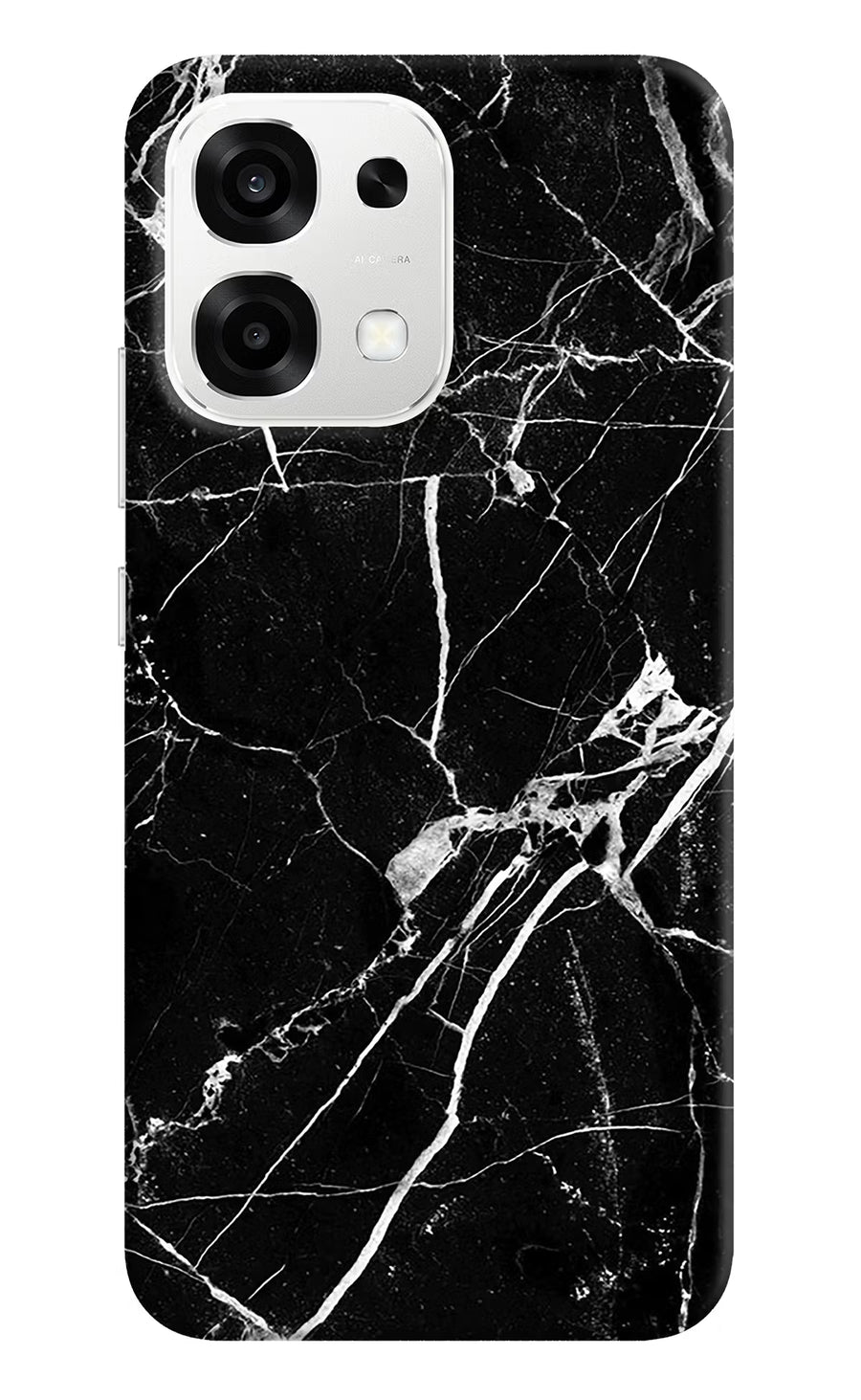 Black Marble Pattern Oppo F33 5G Back Cover, Hard case