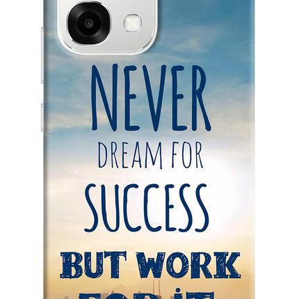 Never Dream For Success But Work For It Oppo F33 5G Back Cover