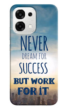 Never Dream For Success But Work For It Oppo F33 5G Back Cover