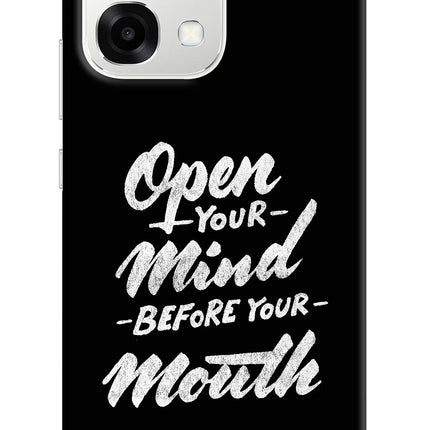 Open Your Mind Before Your Mouth Oppo F33 5G Back Cover