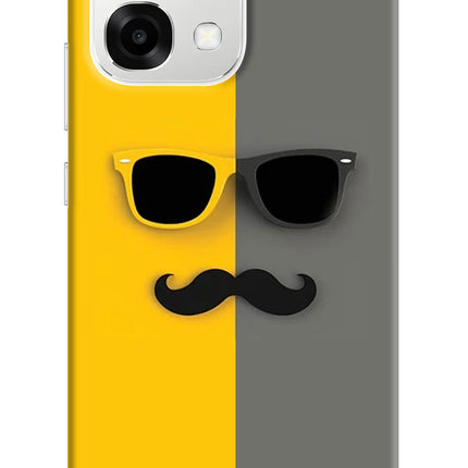 Sunglasses with Mustache Oppo F33 5G Back Cover