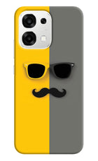 Sunglasses with Mustache Oppo F33 5G Back Cover