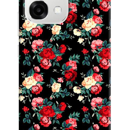 Rose Pattern Oppo F33 5G Back Cover
