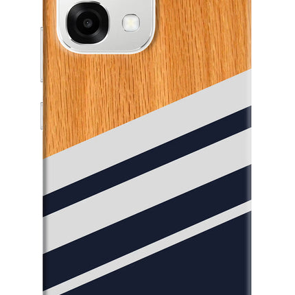 Blue and white wooden Oppo F33 5G Back Cover