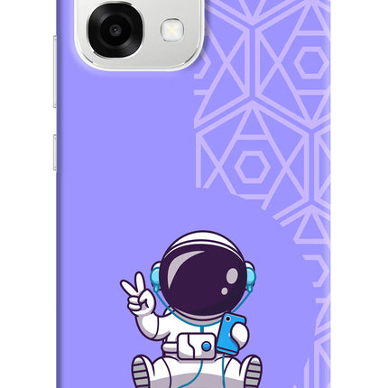 Cute Astronaut Chilling Oppo F33 5G Back Cover