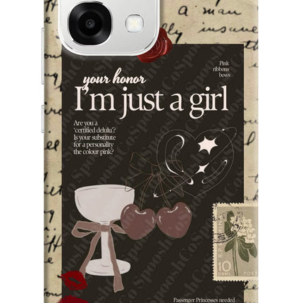 I am just a girl Oppo F33 5G Back Cover
