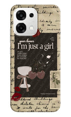 I am just a girl Oppo F33 5G Back Cover