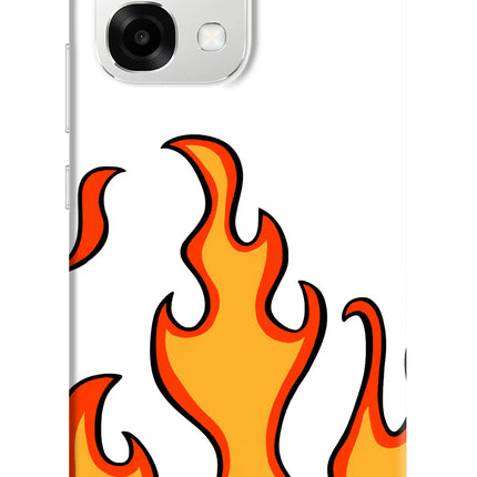 Fired Up – White Oppo F33 5G Back Cover