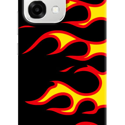 Side Sweep Flames Oppo F33 5G Back Cover