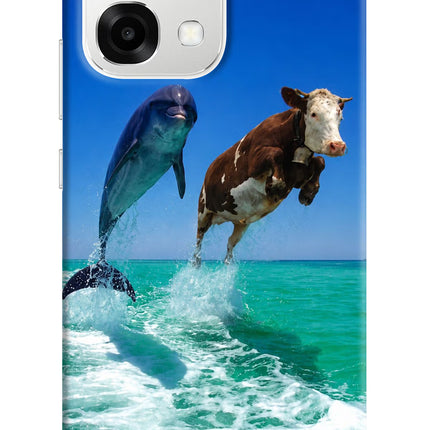 Dolphin vs Cow Oppo F33 5G Back Cover