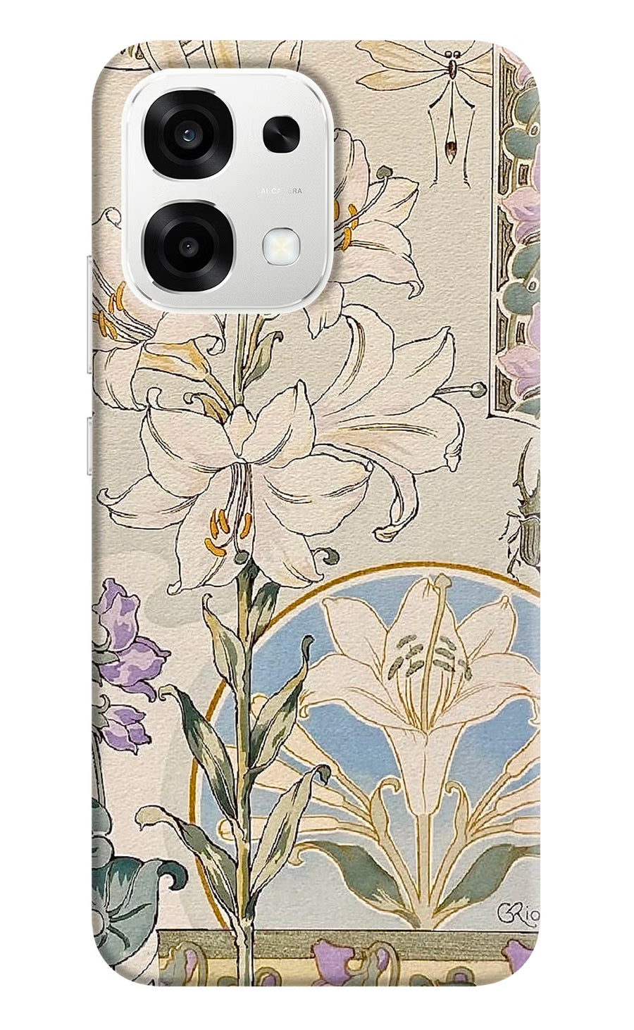 White Lily Oppo F33 5G Back Cover, Hard case