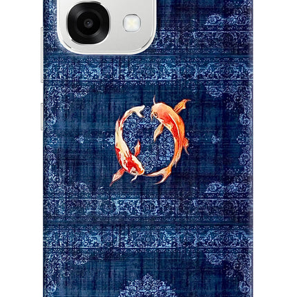 Koi Blue Oppo F33 5G Hard Case Back Cover by Casekaro